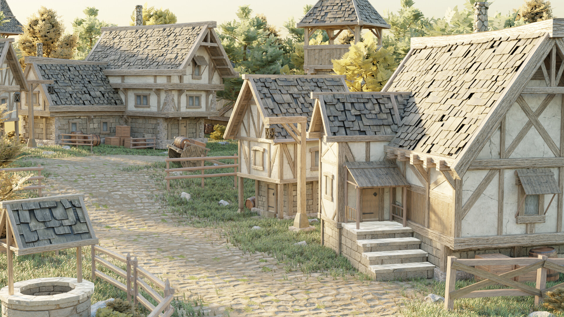 ArtStation Medieval village