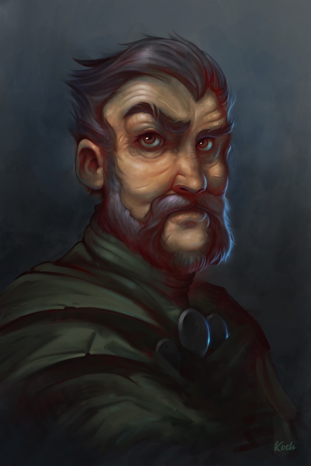 Completed Dave Greco Study painted in Procreate.