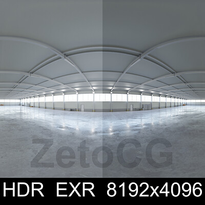 STORE - HDRI - Warehouse Interior 5c - 8192x4096 - 2 versions