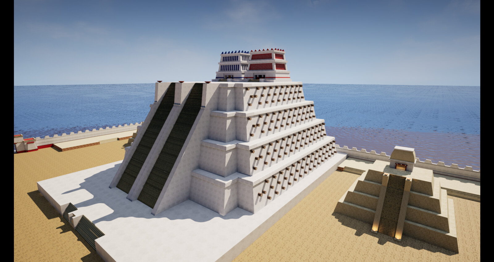 Templo Mayor and smaller temple