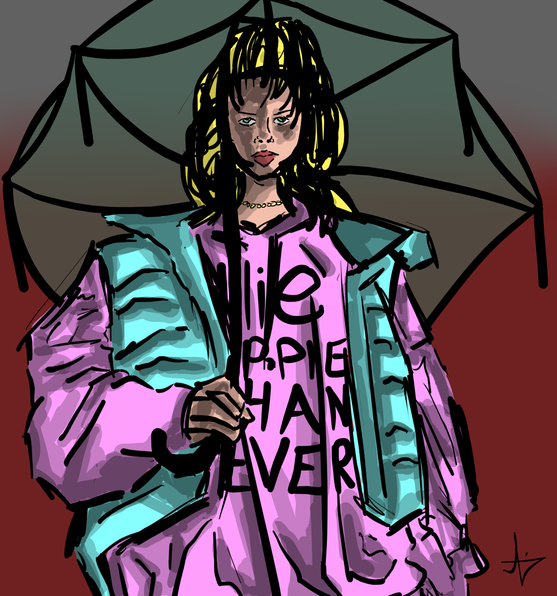 ArtStation - Digital Portrait 1(Billie Eilish, Hunter Schafer, Yungblud...)