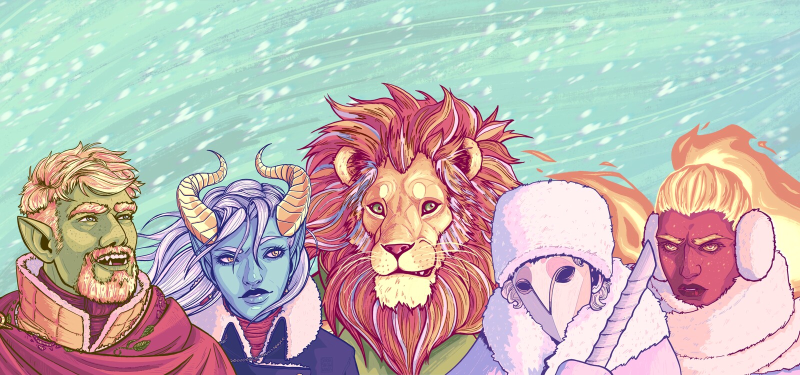 Banner with the whole gang.