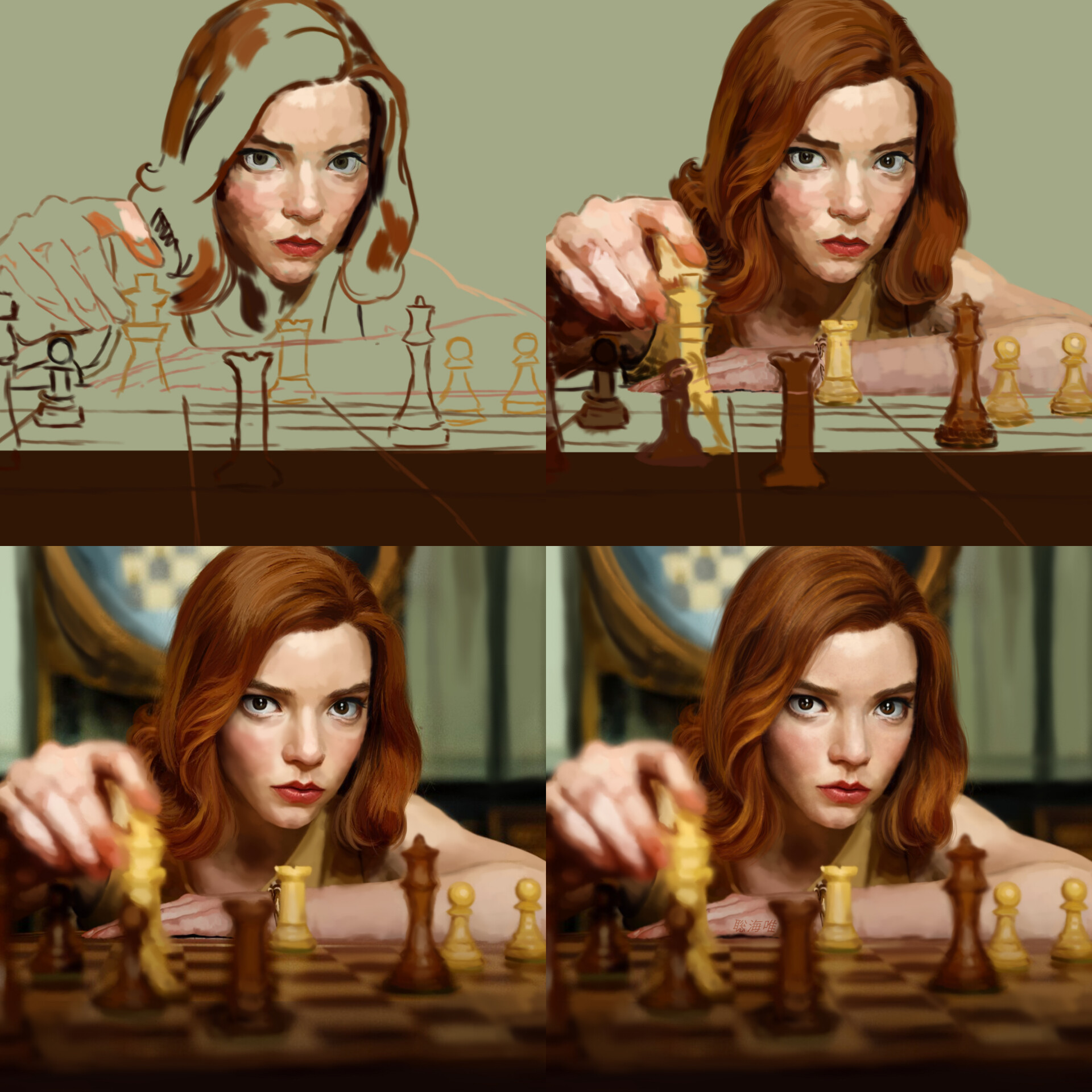 Anya Taylor-Joy as Beth Harmon from The Queen's Gambit : r/3Dmodeling