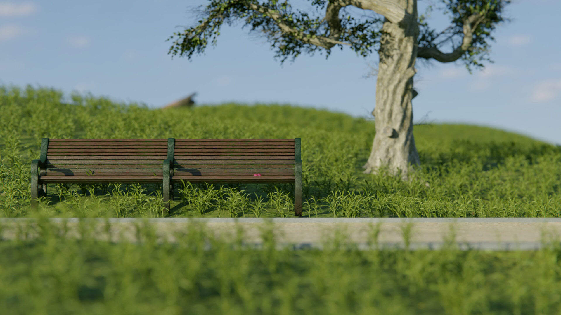 ArtStation - park bench