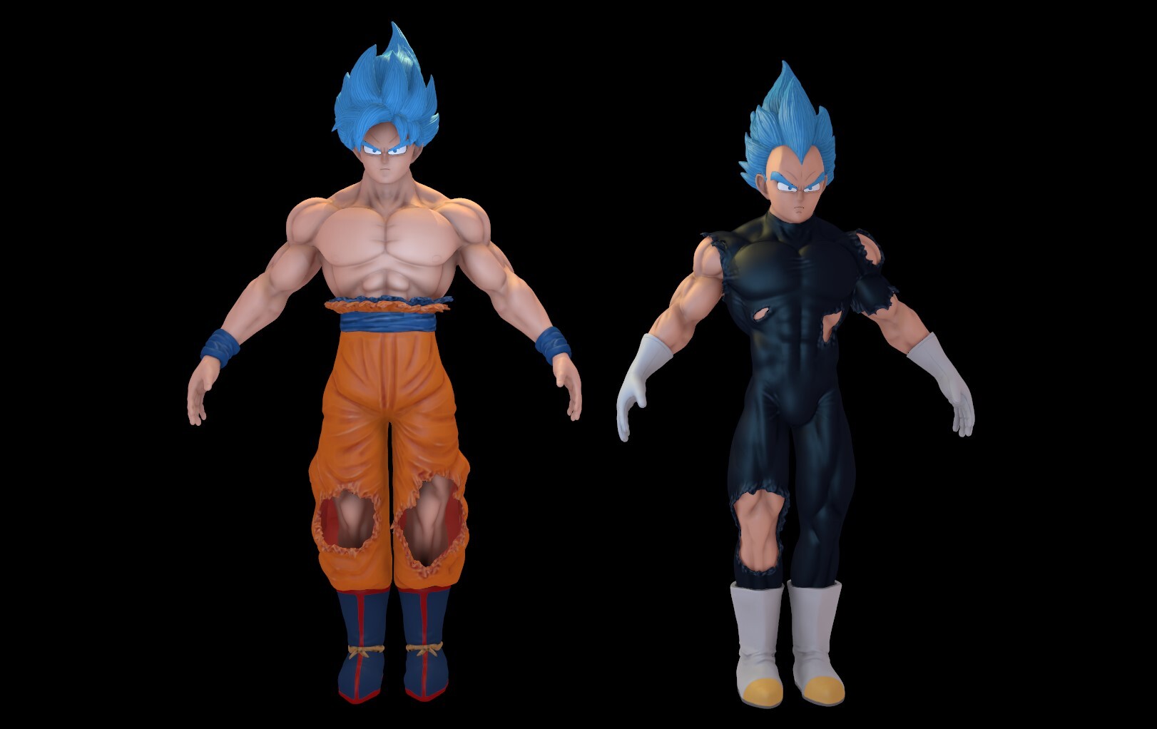 ArtStation - Portuguese Heroes (Goku and Vegeta)