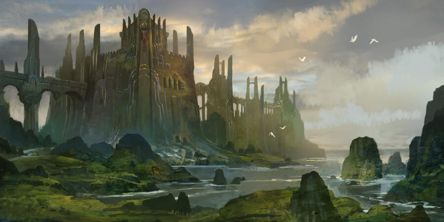 Hellish Fortress by Andreas Rocha : ImaginaryCastles