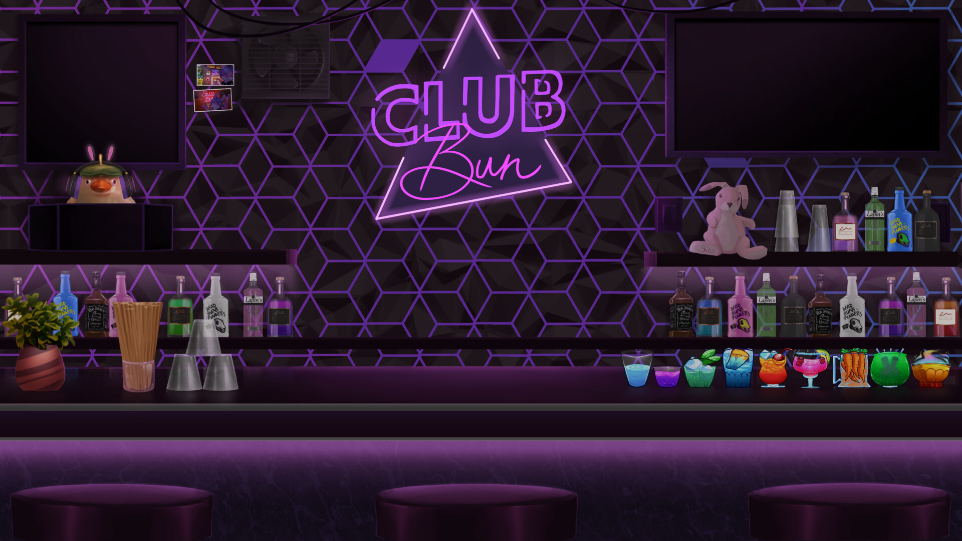 ArtStation - Club Bun; Twitch channel background art