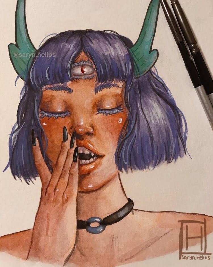 ArtStation Gouache face studies