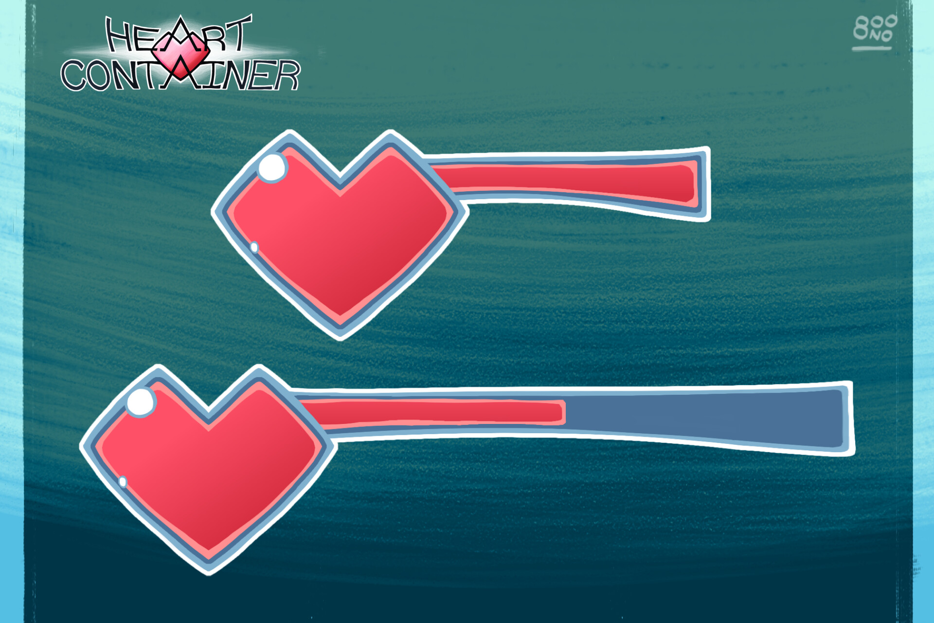 800no - Heart Container Heart Pack 1