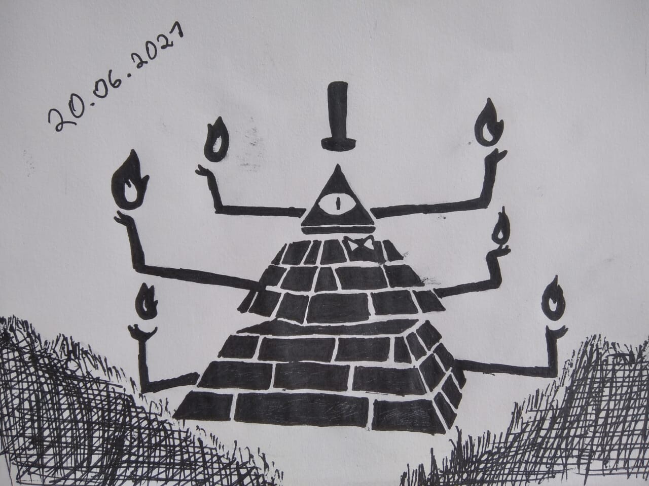 Bill Cipher - Welcome to Gravity Falls - Anaglyph