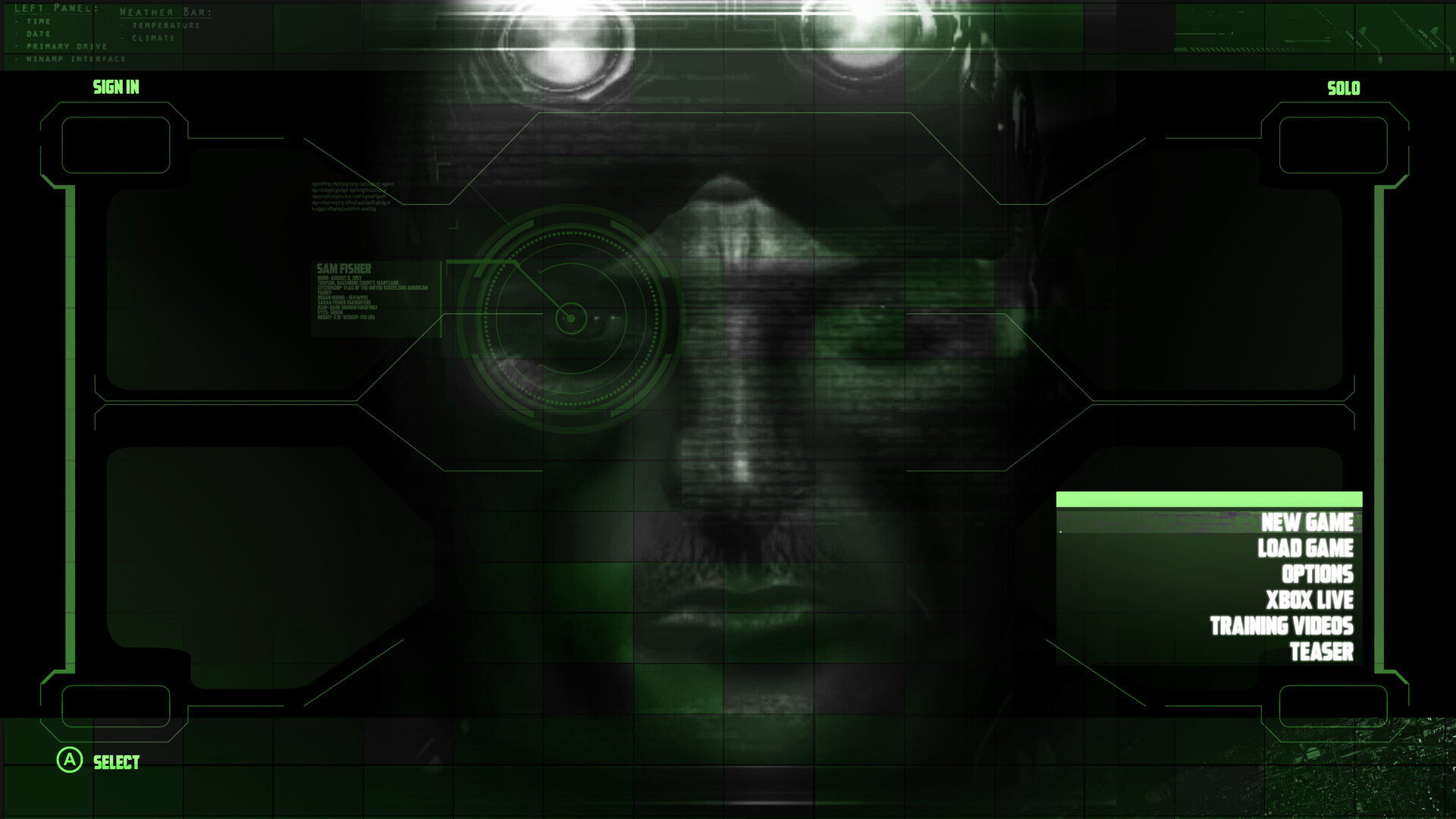 ArtStation - Reimagined UI for Splinter Cell Chaos Theory
