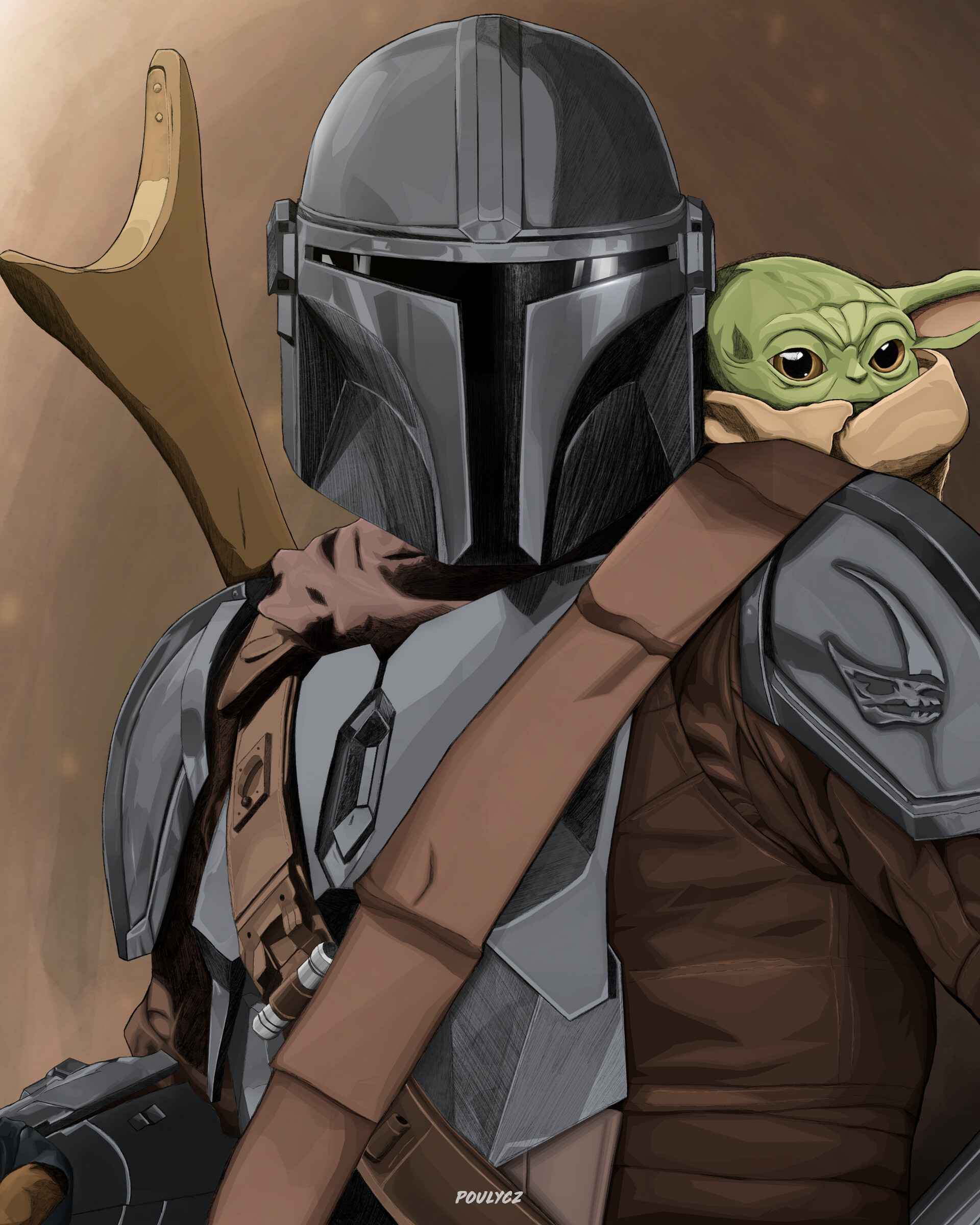 ArtStation - Baby Yoda Mandalorian