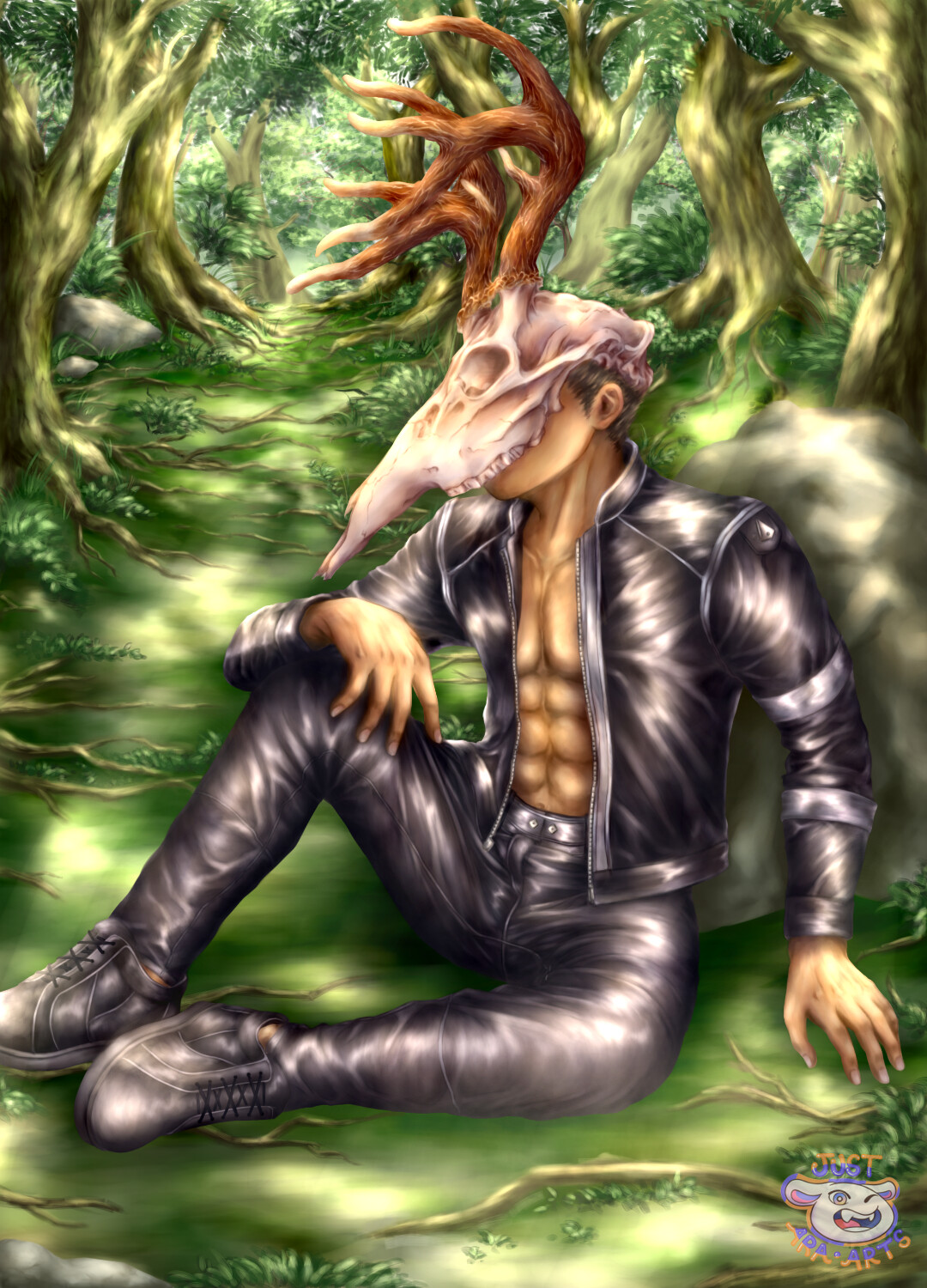 artstation-man-with-a-deer-skull