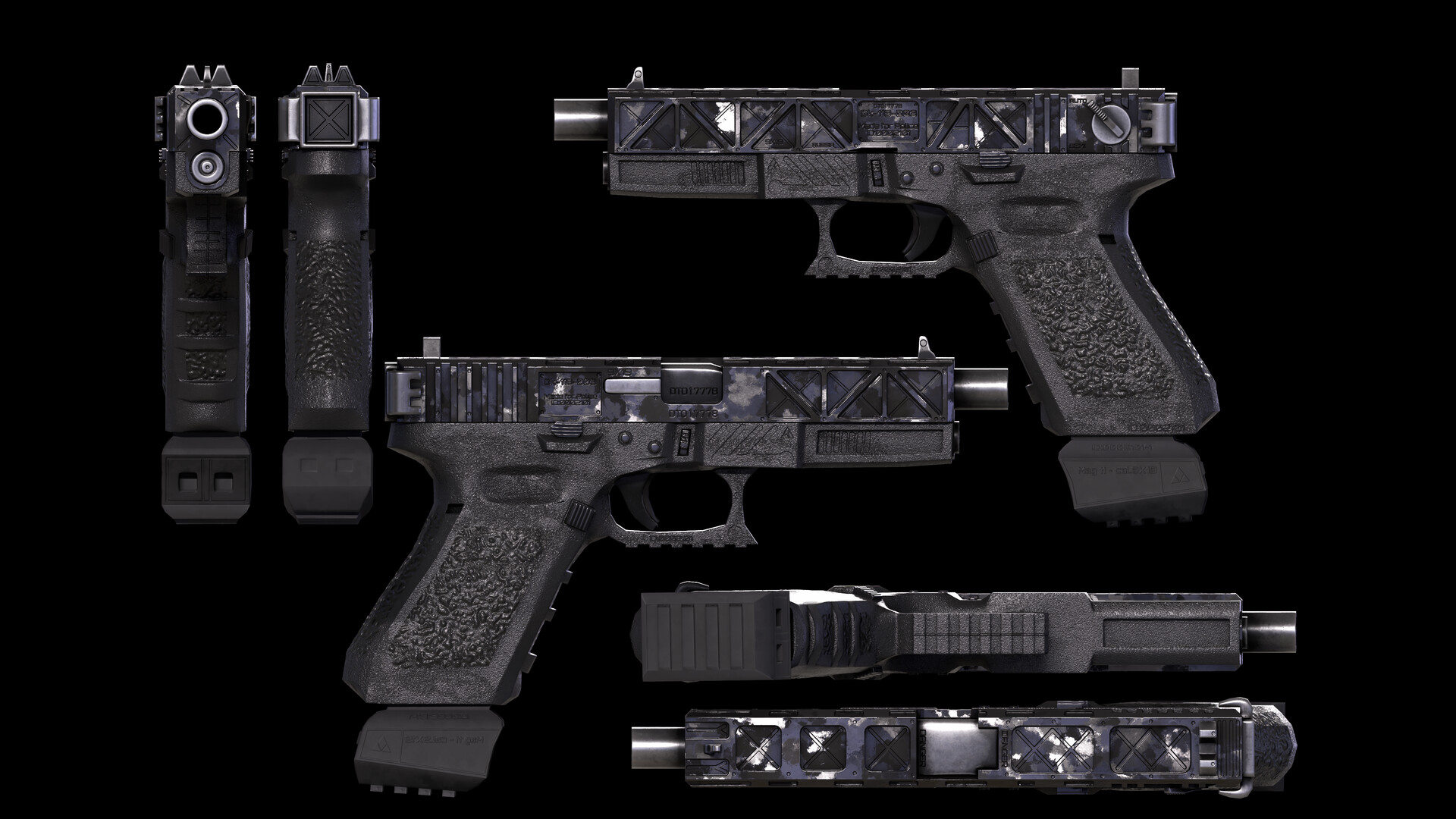 Глок 18 модель. Глок 18 Тарков обвесы. Глок 18 3д модель. Глок модель блендер