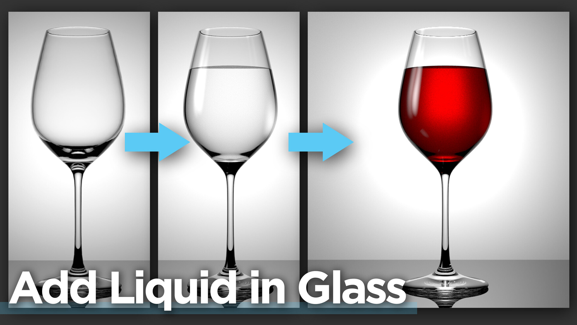 ArtStation How to Add Water and Red Wine in Glass for 3D Rendering