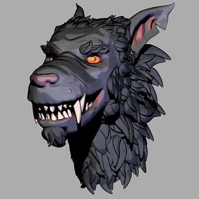 Stylized wolf