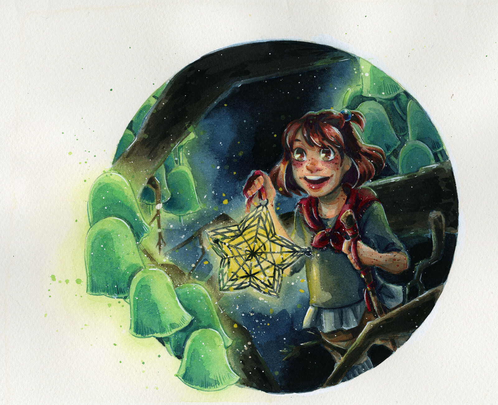 Finished watercolor illustration