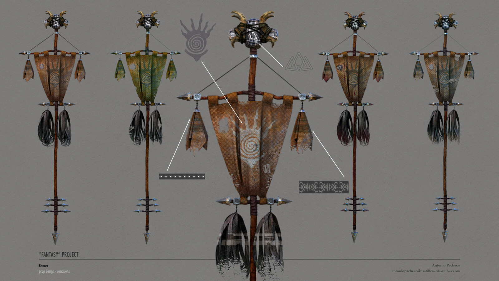 Prop design. Mercenary company banner