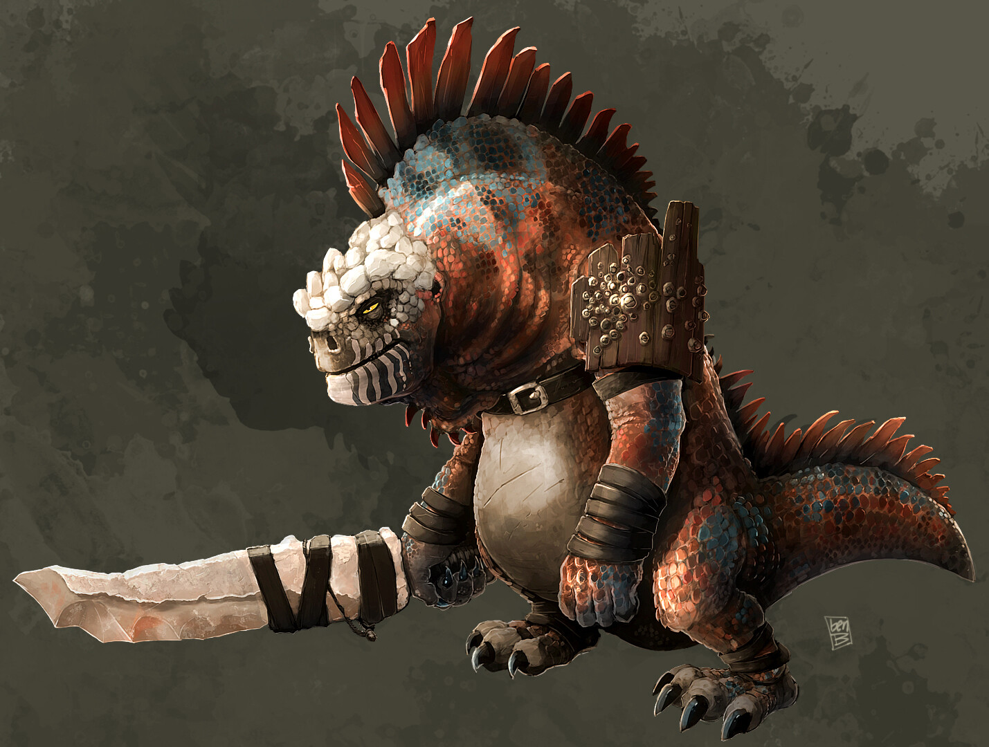 ArtStation Sea Iguana Warrior