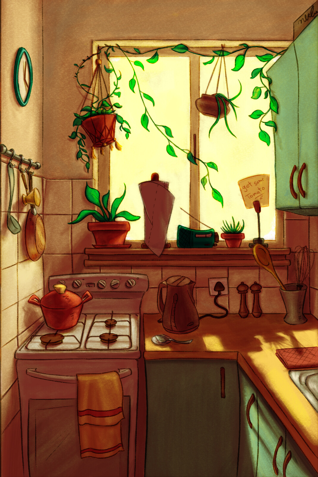 ArtStation cozy kitchen