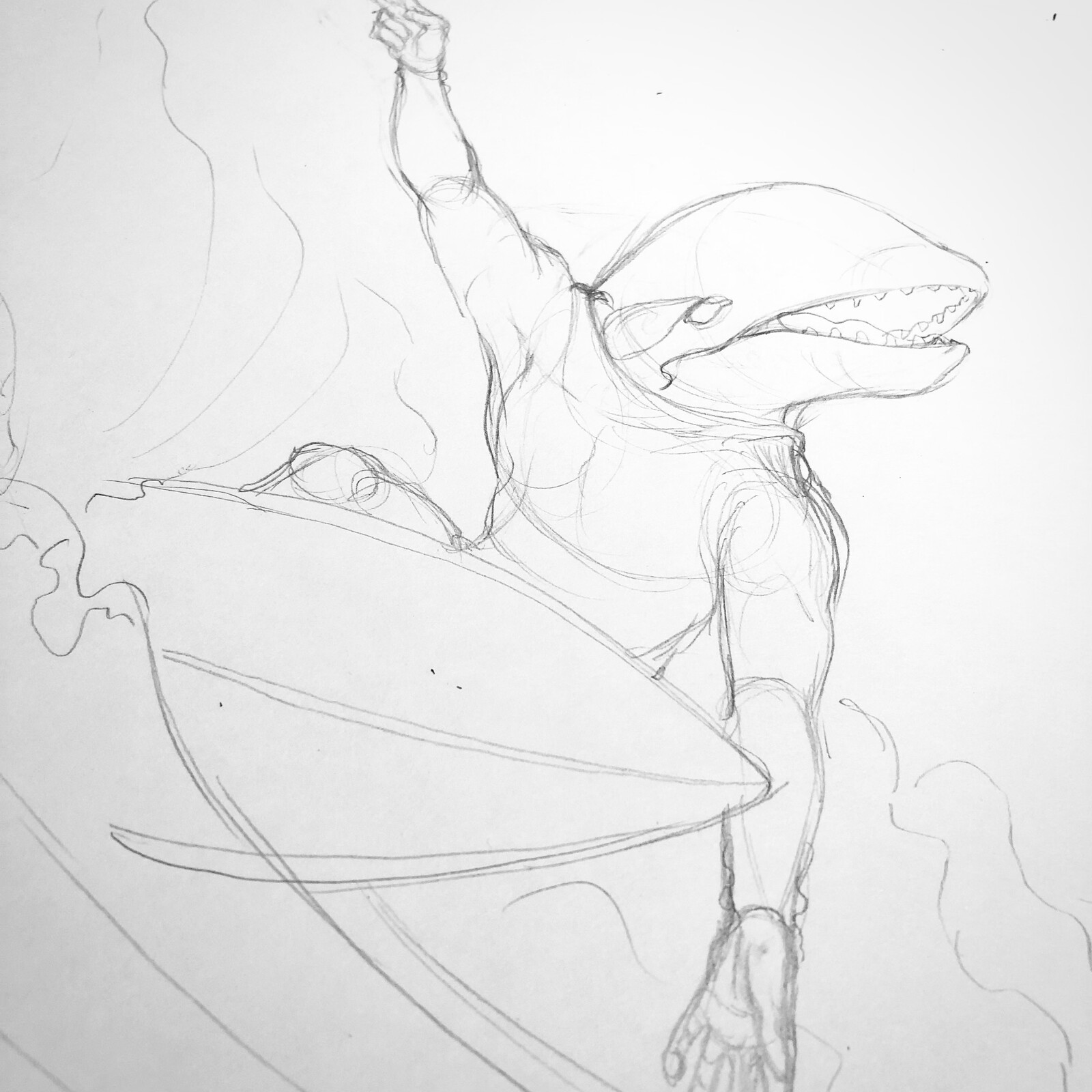 Early pencil sketch