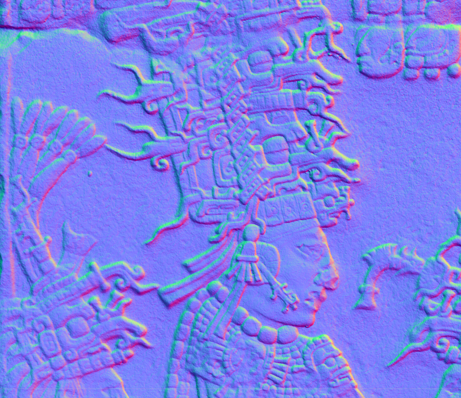 Normal map portraying Chaan-Muan II.