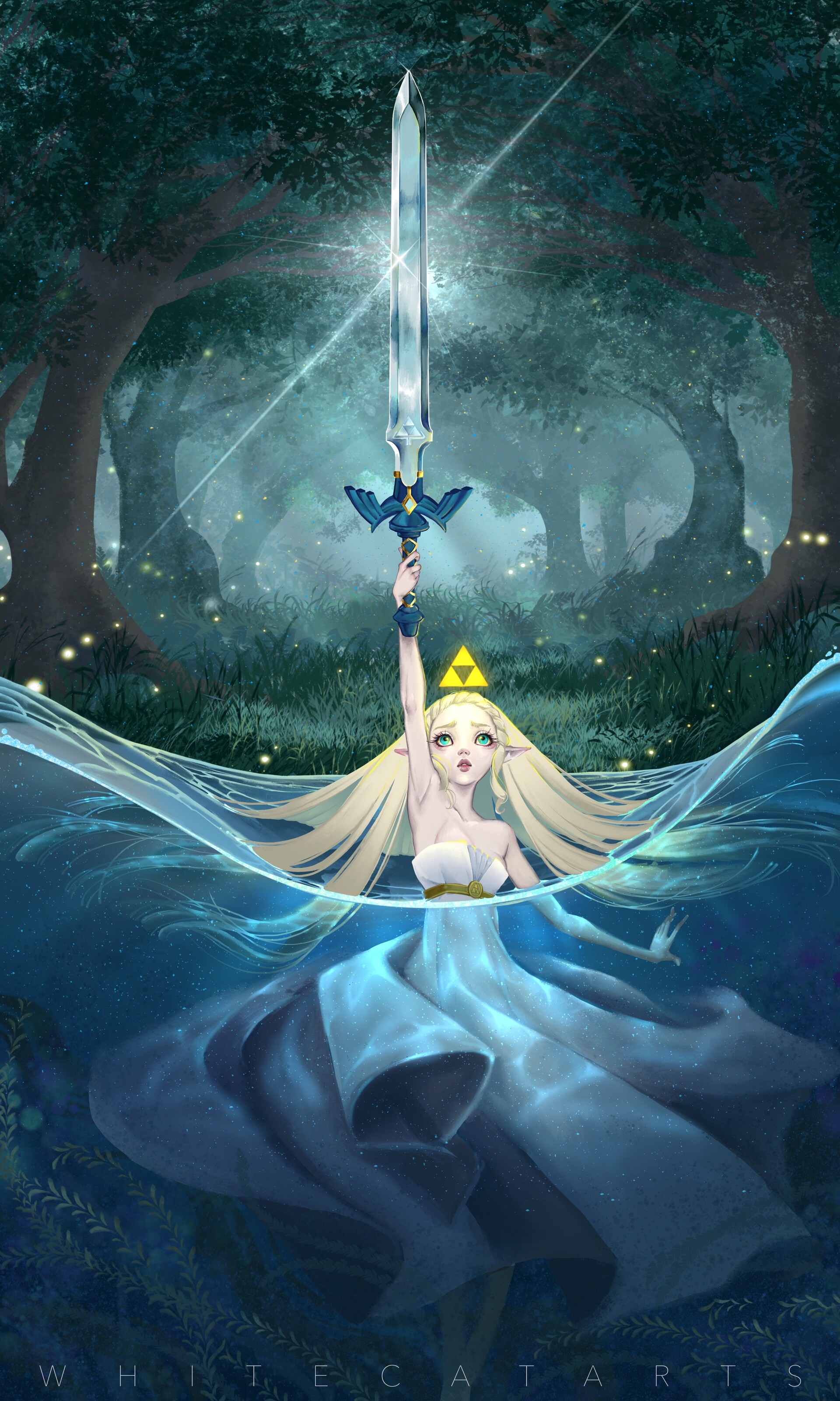 ArtStation The Master Sword And The Lady Of The Lake ArtStation The Master Sword And The Lady Of The Lake