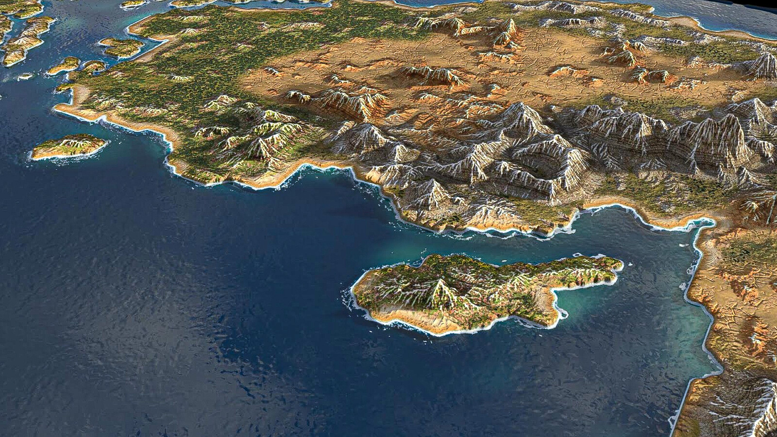 semi arid climate in sea sides and rocky desert  on center of the land, Turkey &amp; Cyprus 