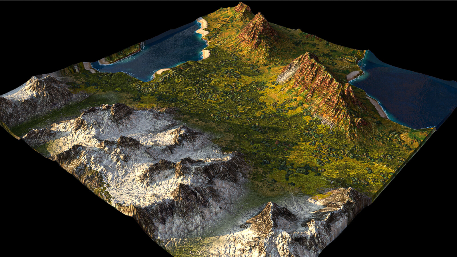 substance designer Iray Render, Alpines and North Italy