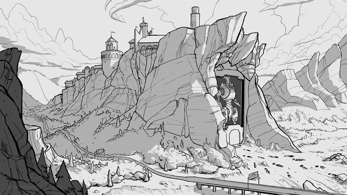 ArtStation - Tranquilo Landscape Linework
