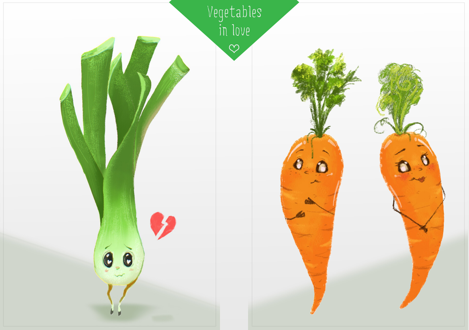 ArtStation - Sweet cartoon vegetables