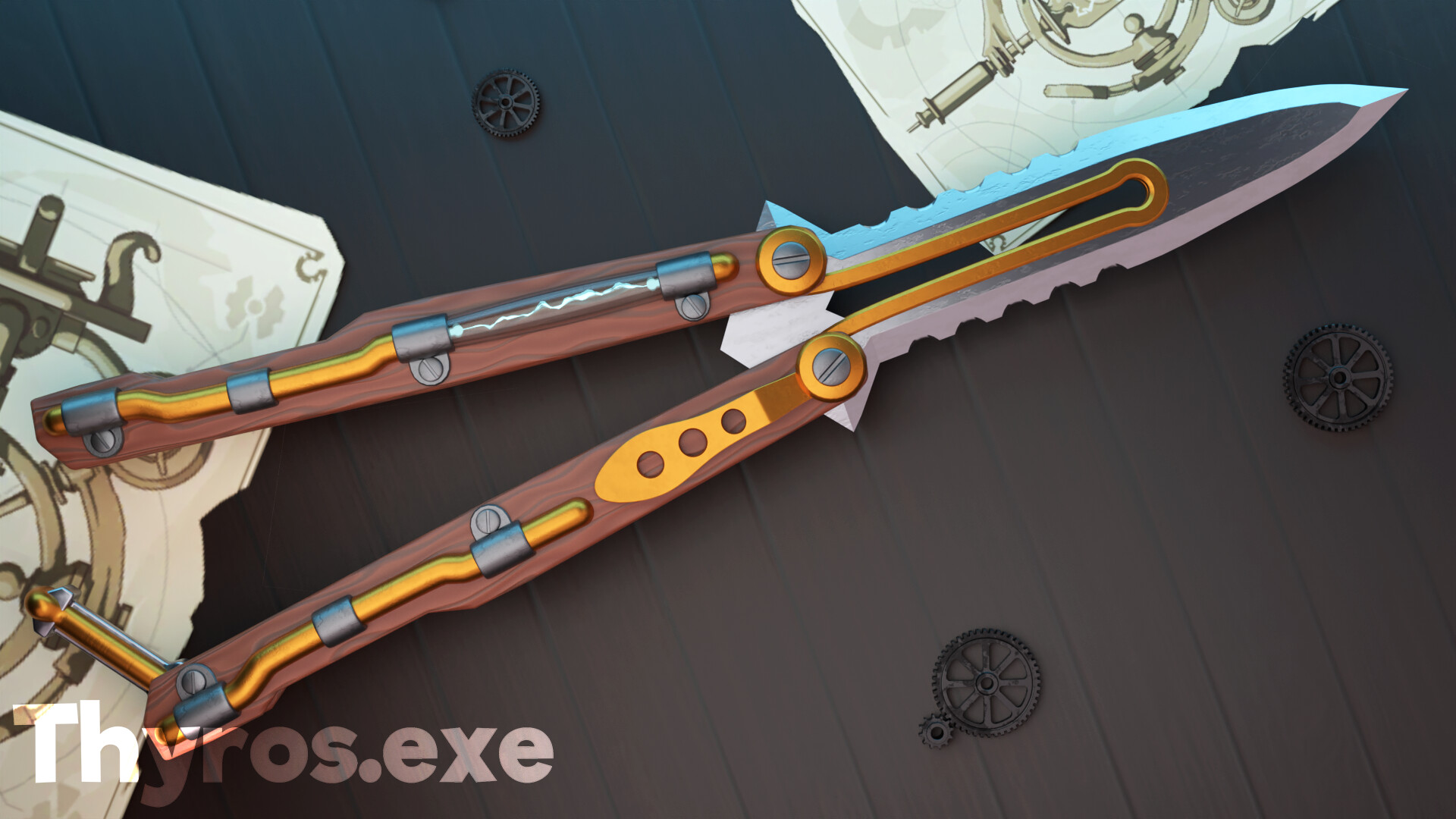 Valorant butterfly knife new image to u