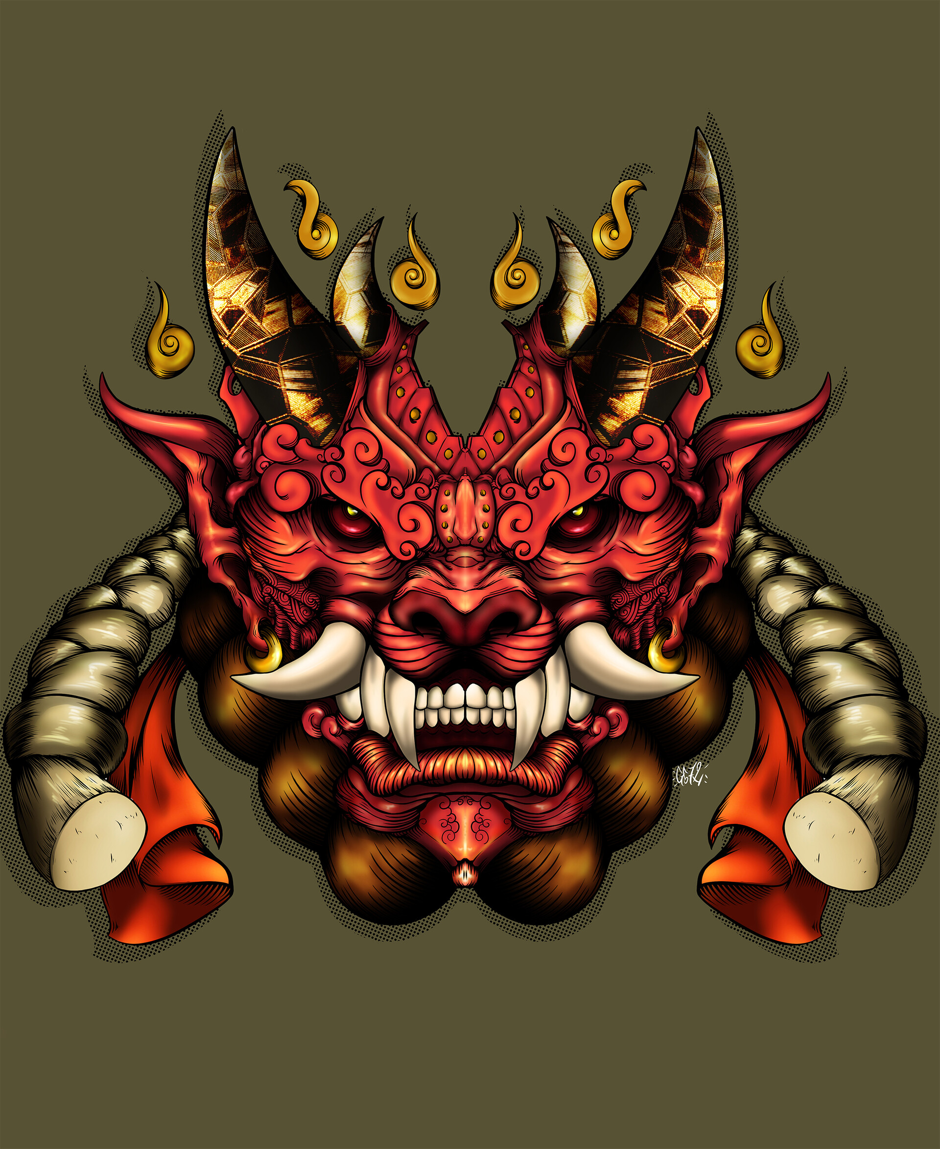 ArtStation Oni Tiger Mask, 46% OFF | www.pinnaxis.com