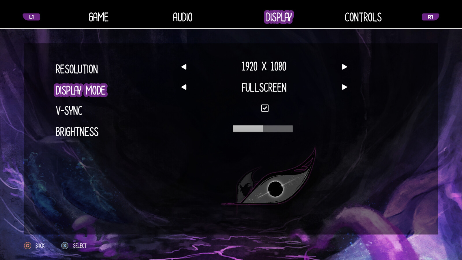 Settings layout