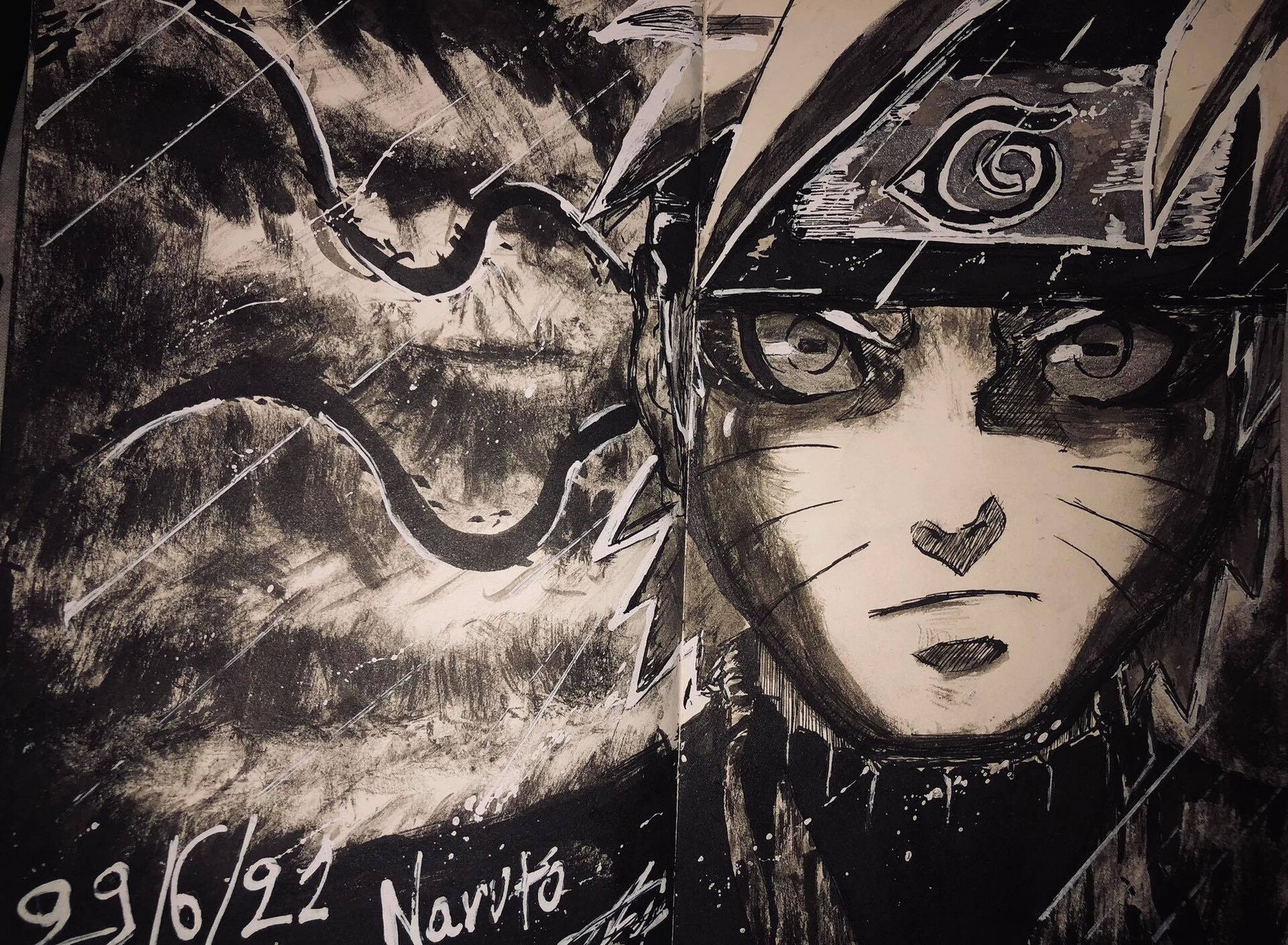Pencil Drawing, Naruto Sketch Art, naruto, sketch art, art work