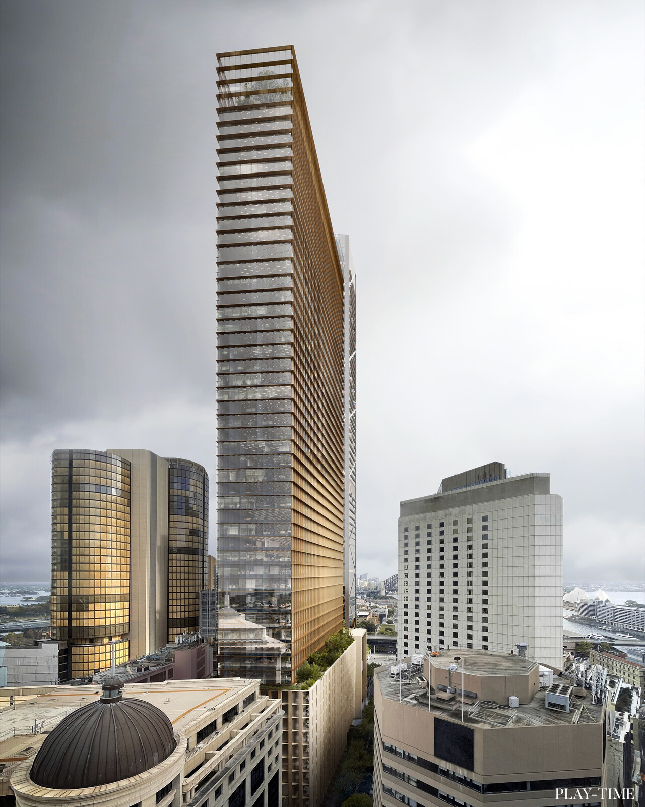 54 high-rise tower in Sydney, designed by Furtado Sullivan and Architectus. Image by PLAY-TIME Barcelona