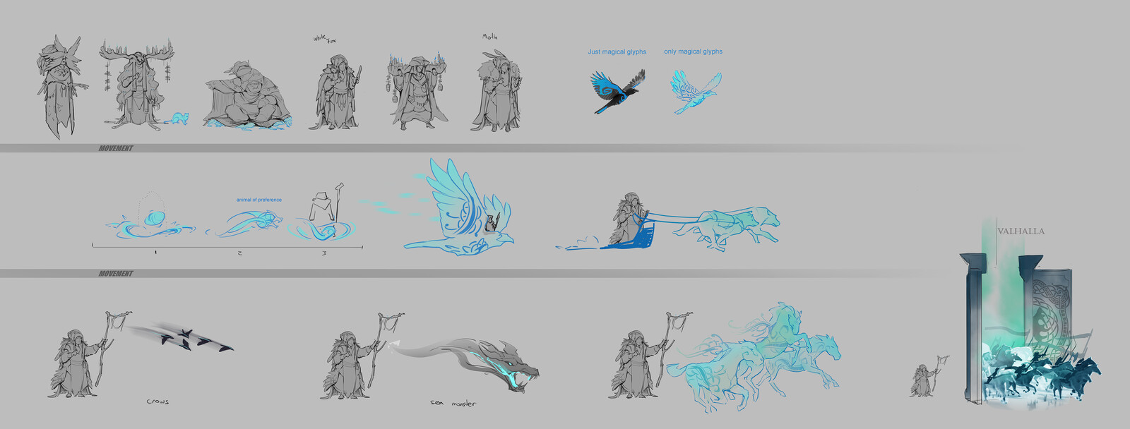 Early concepts - Viking witch/glass cannon/ability to transform into a faster form 