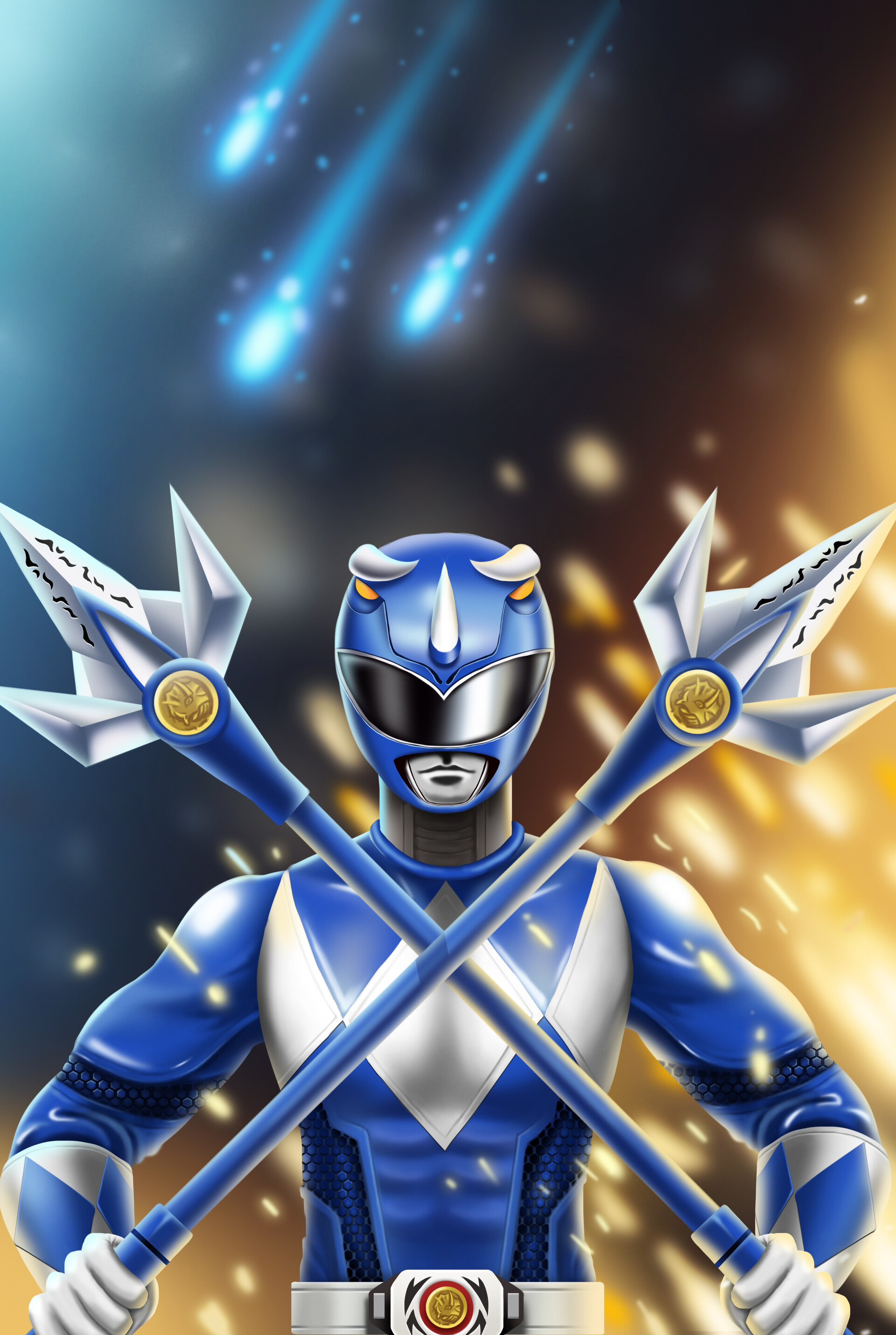 Mighty Morphin Power Rangers Blue Ranger Wallpaper