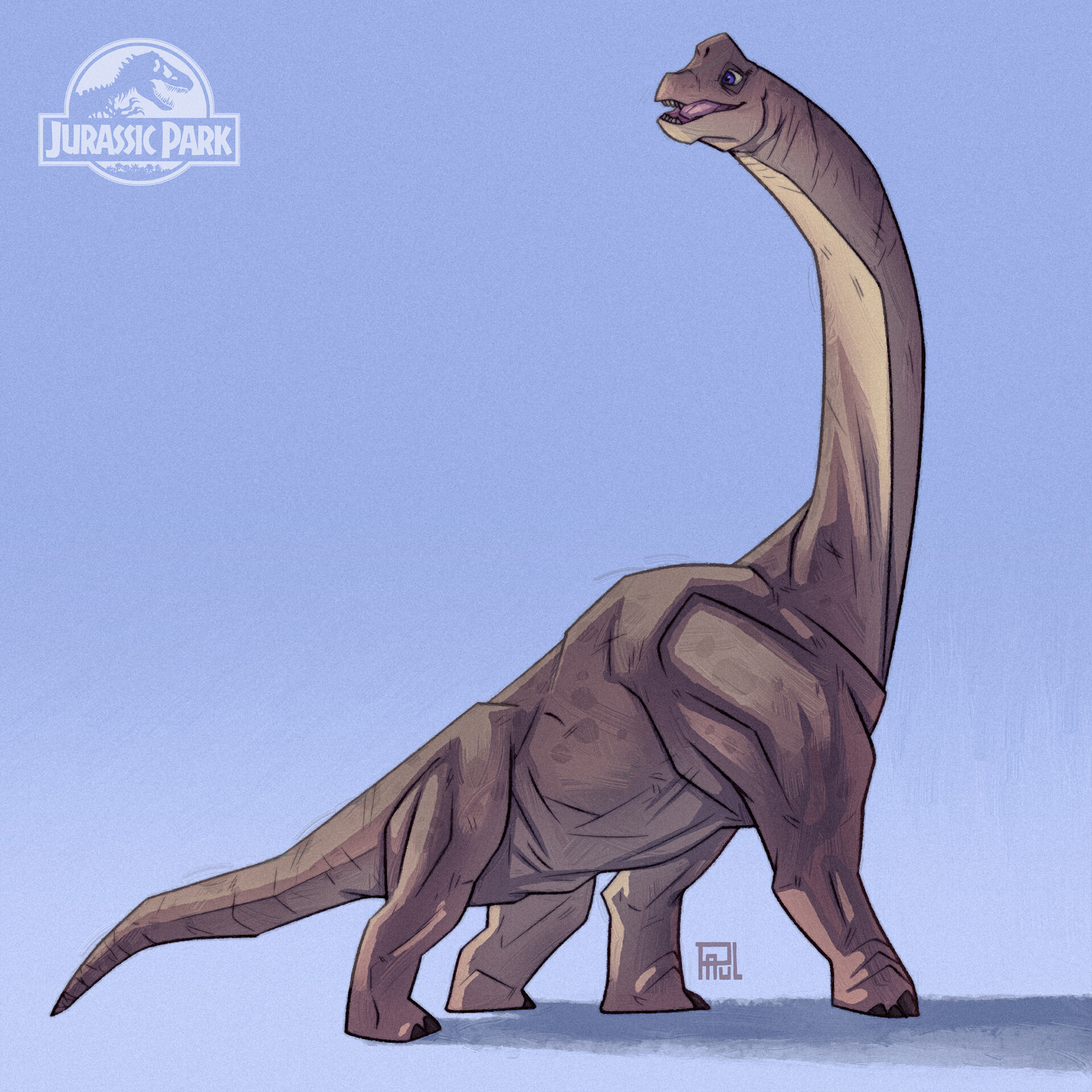 ArtStation - Brachiosaurus Cartoon