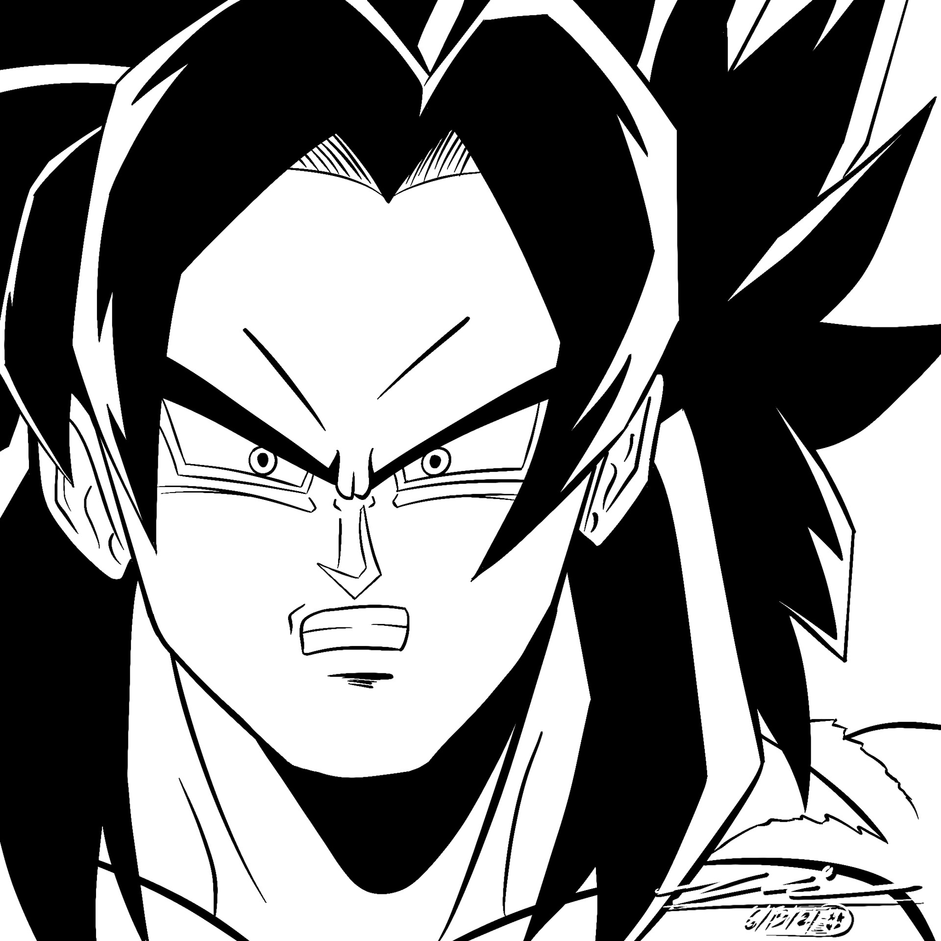 ArtStation - Super Saiyan 4 Goku - Art Study