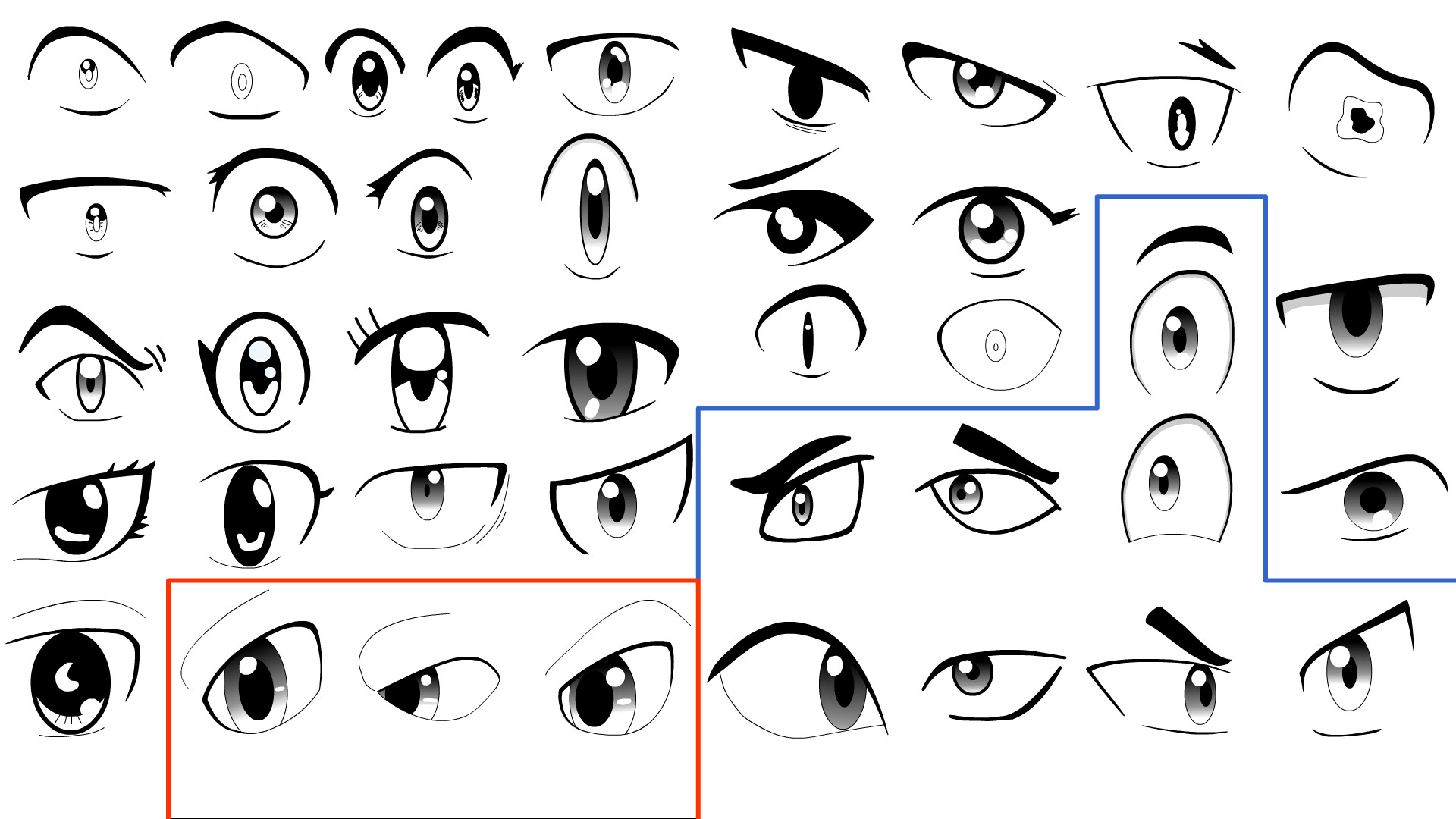 ArtStation - Anime eyes drawing