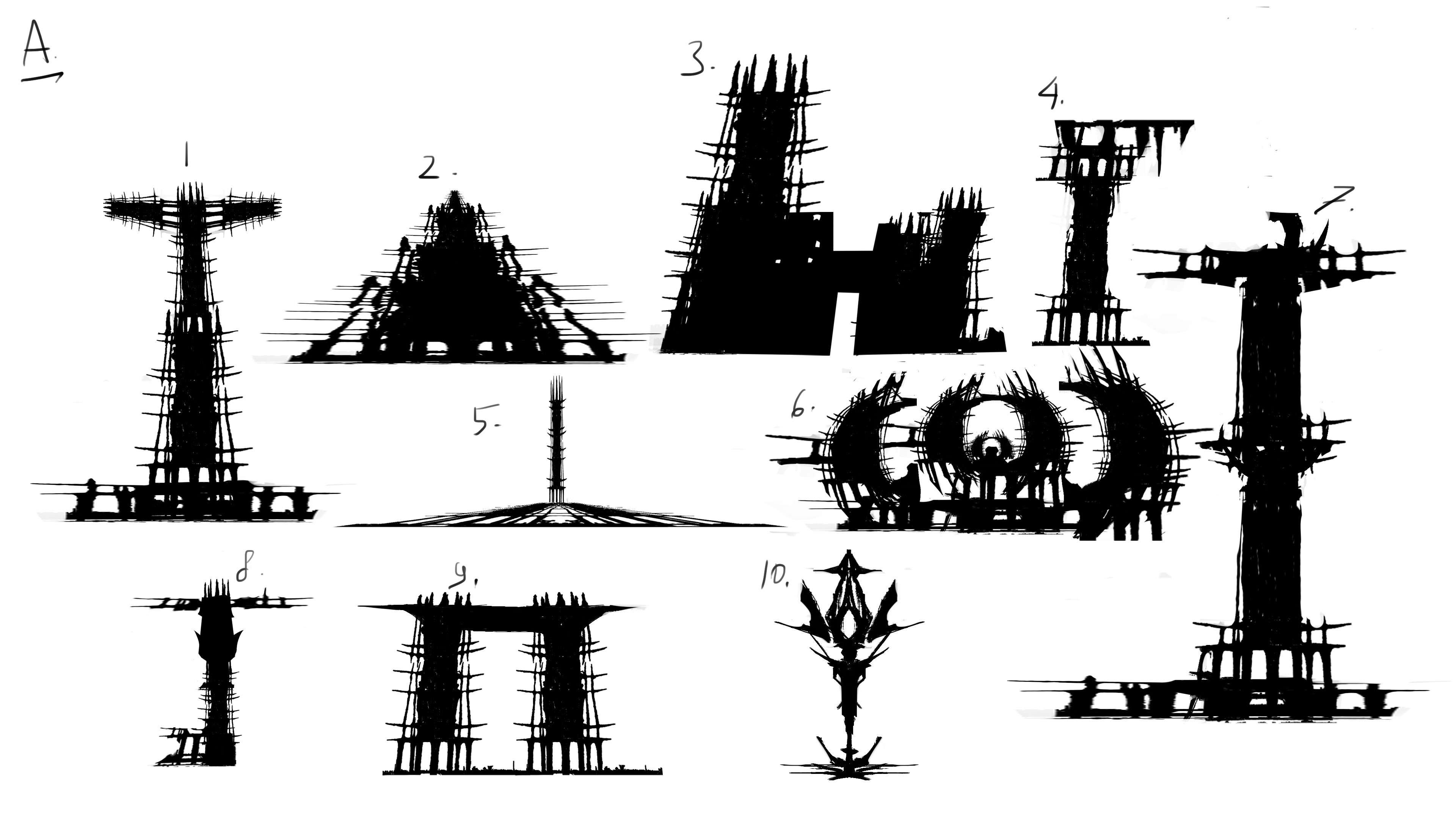 silhouette sketches