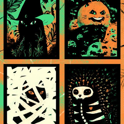 Carly a f spookycat set posterspy