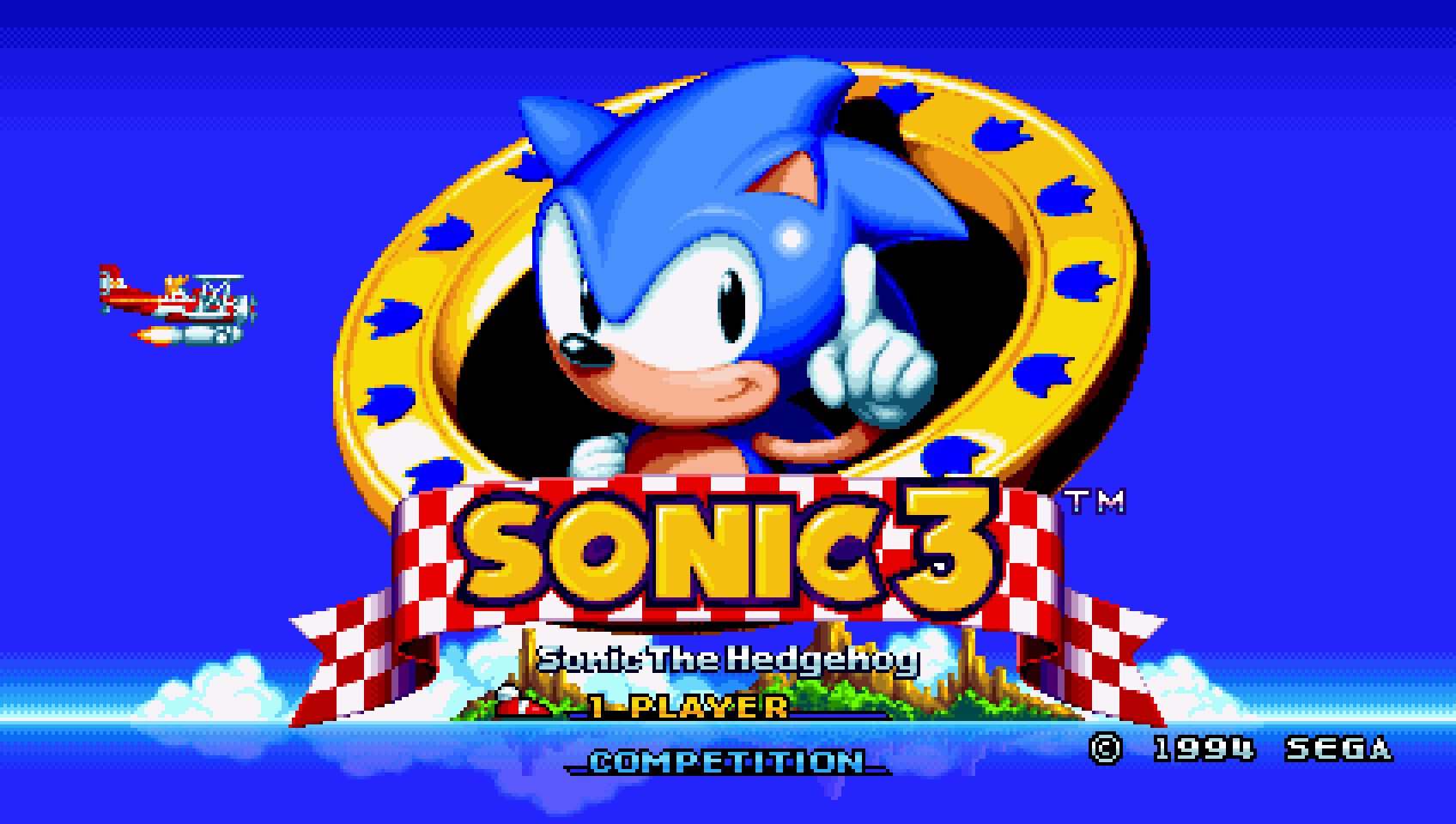 They actually remade the original Sonic 1 title screen sprites for