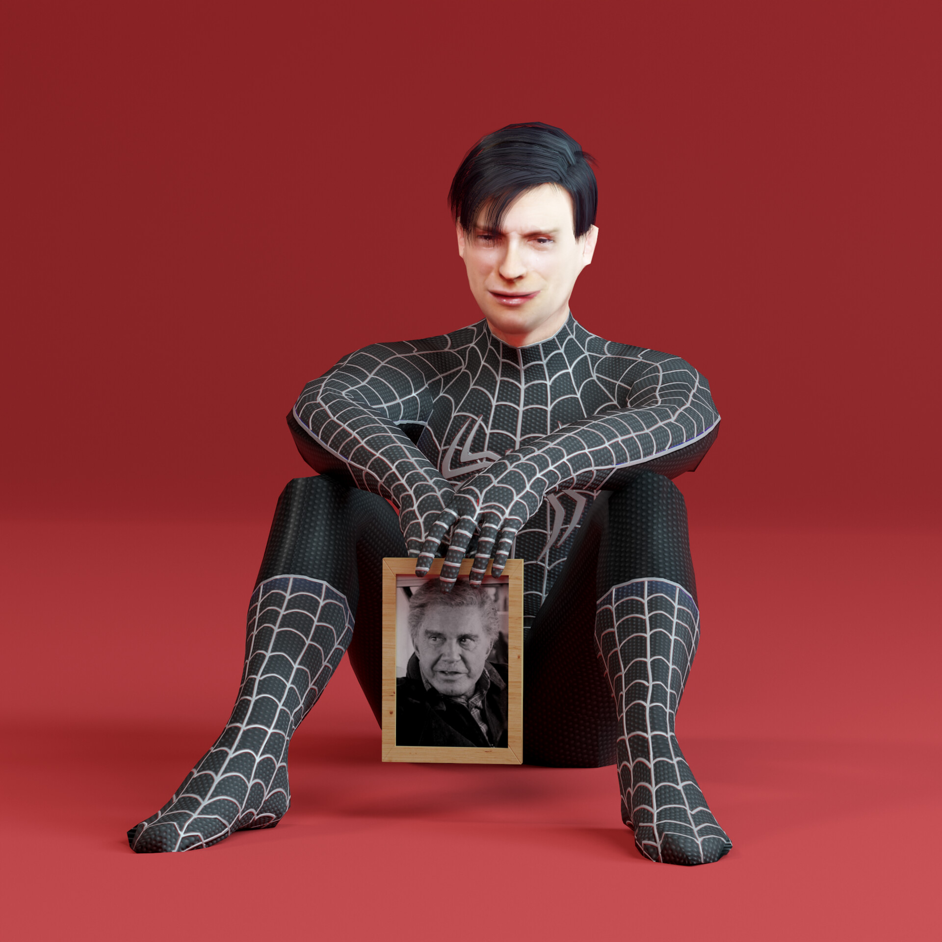 ArtStation - Lowpoly Emo Tobey Maguire (classic spiderman) mobile device.