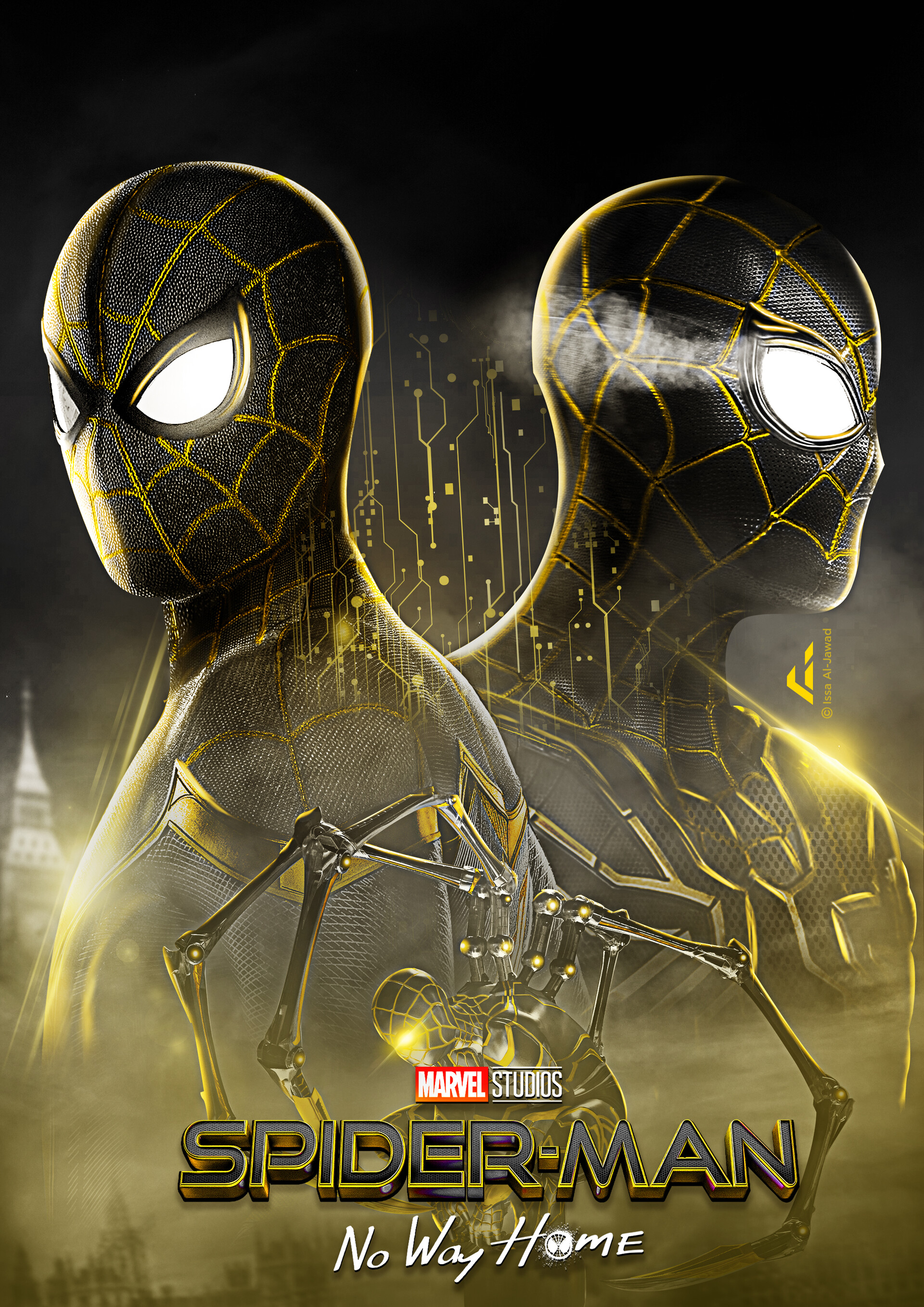 spiderman black and gold suit