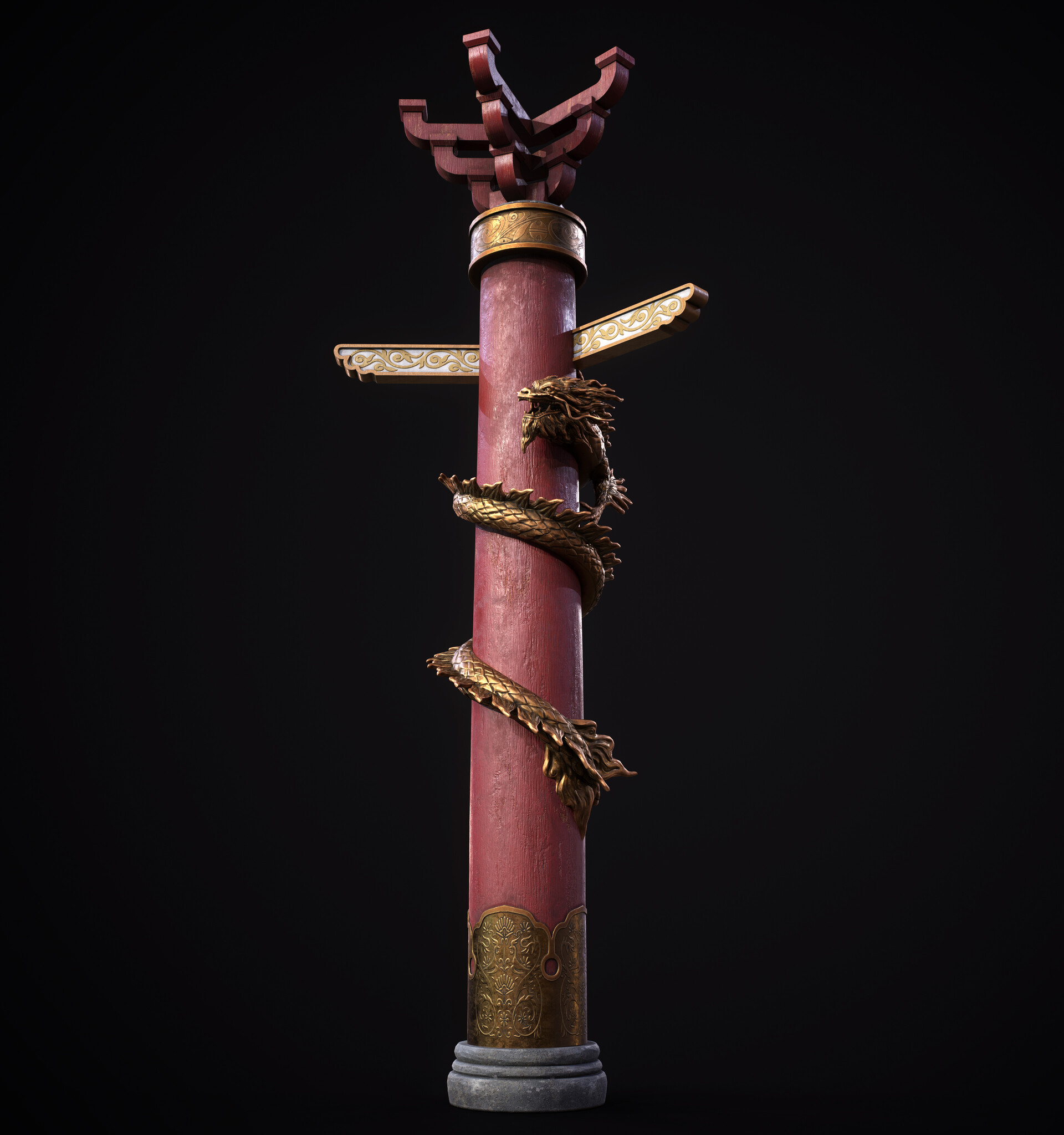 ArtStation Dragon pillar