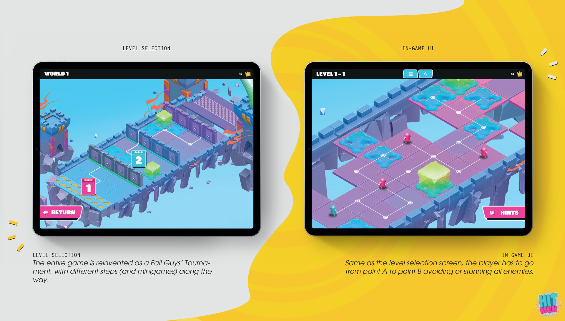 ArtStation - Game UI design mockup: Fall Guys Mobile