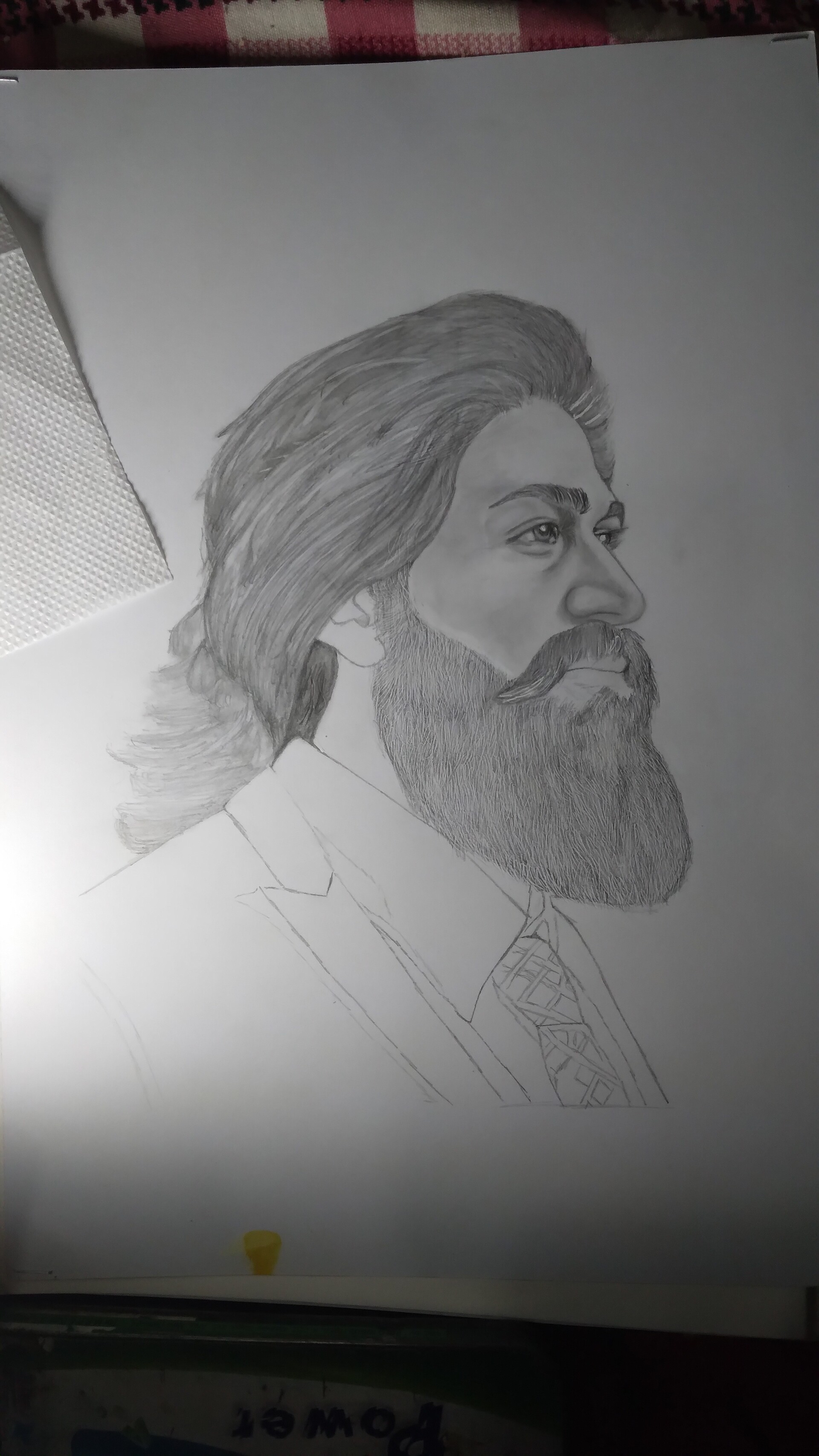 Did a charcoal sketch of Adheera from KGF chapter 2. (OC) : r/indiasocial