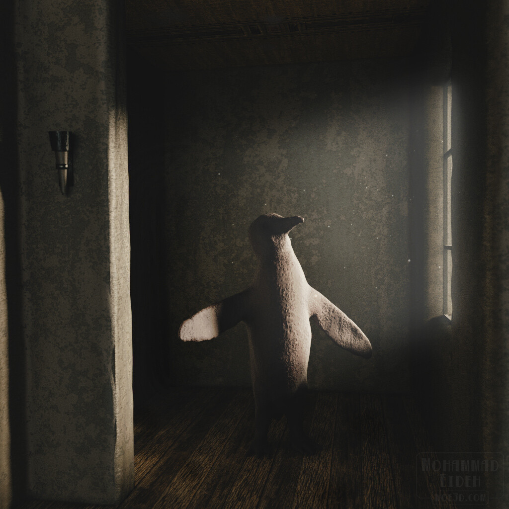 The Forgotten Penguin. A study in scene mood and volumetric lighting.